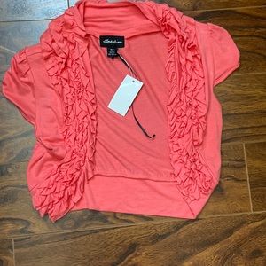 🆕 Coral coloured bolero in size M